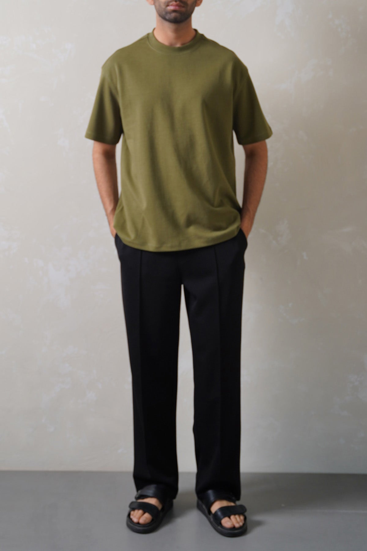 Olive Soft Interlock Regular Fit T-Shirt