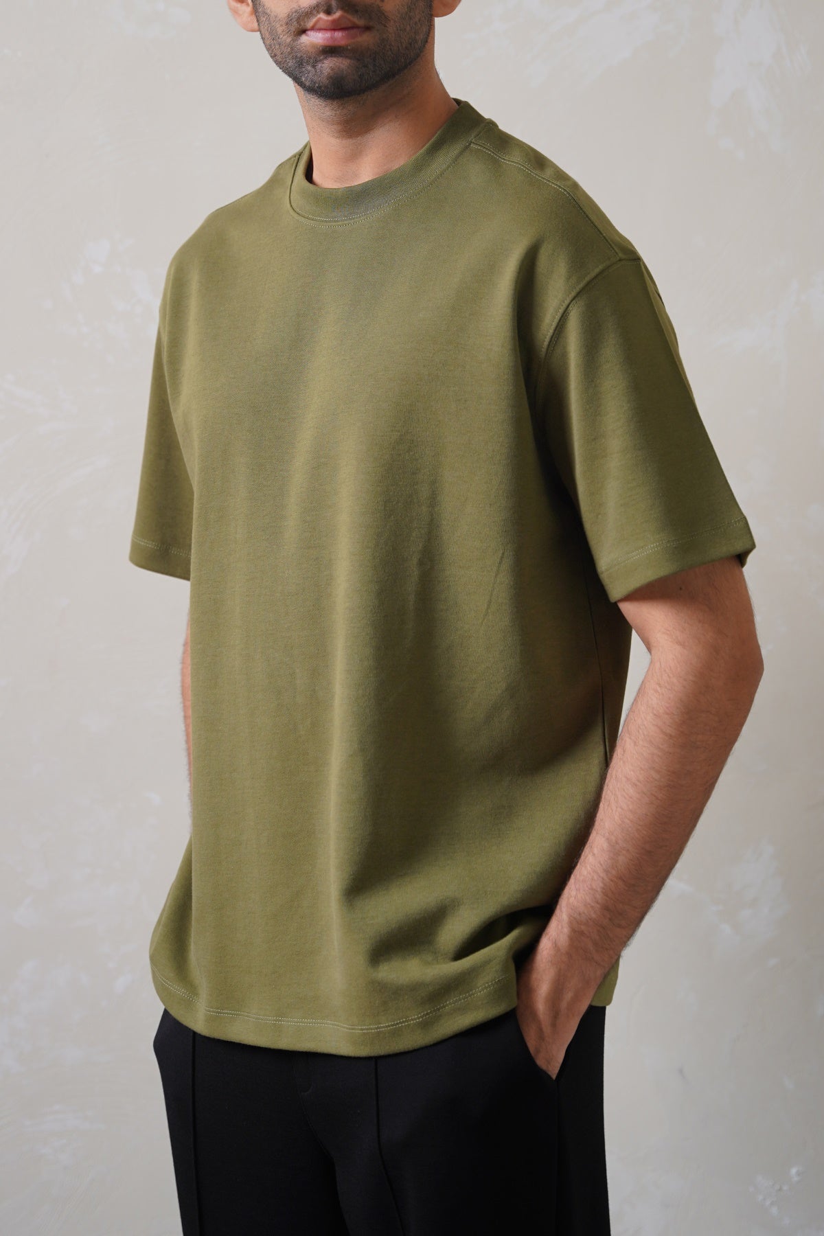 Olive Soft Interlock Regular Fit T-Shirt