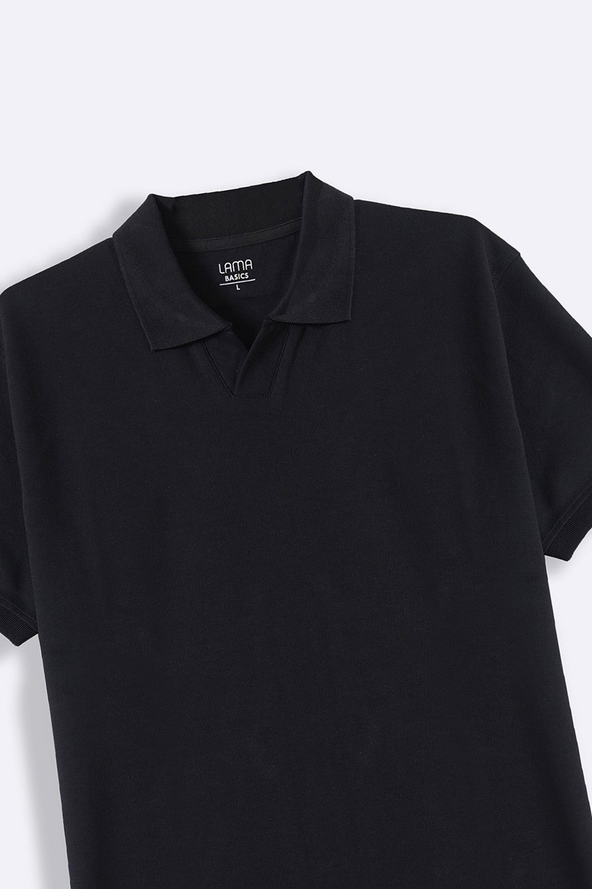 Black Soft Knitted Polo - Regular Fit