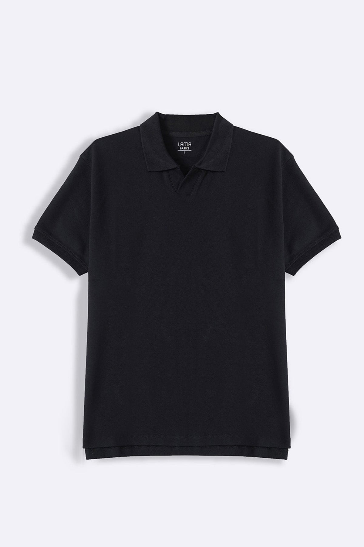 Black Soft Knitted Polo - Regular Fit