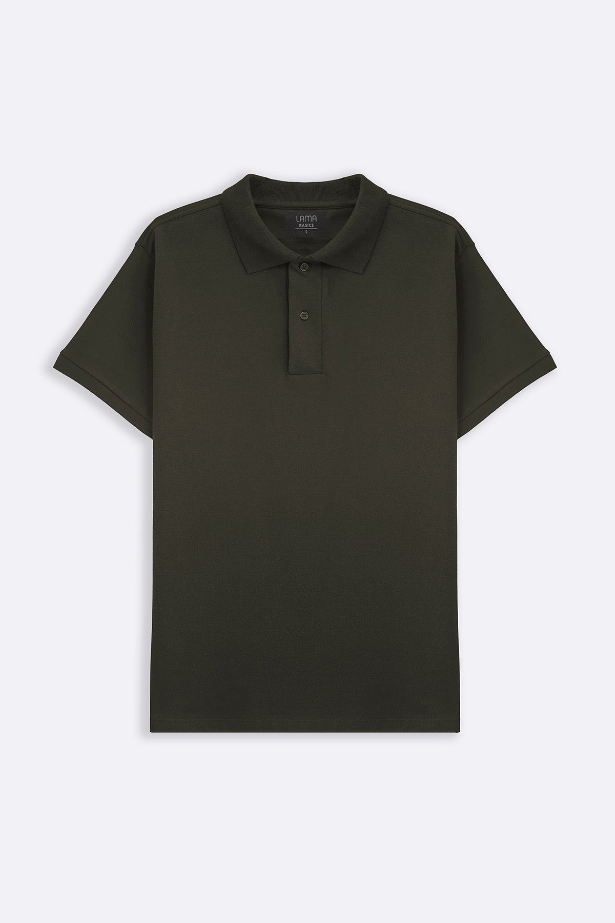 Olive Relaxed Fit Half Sleeve Cotton Polo Shirt