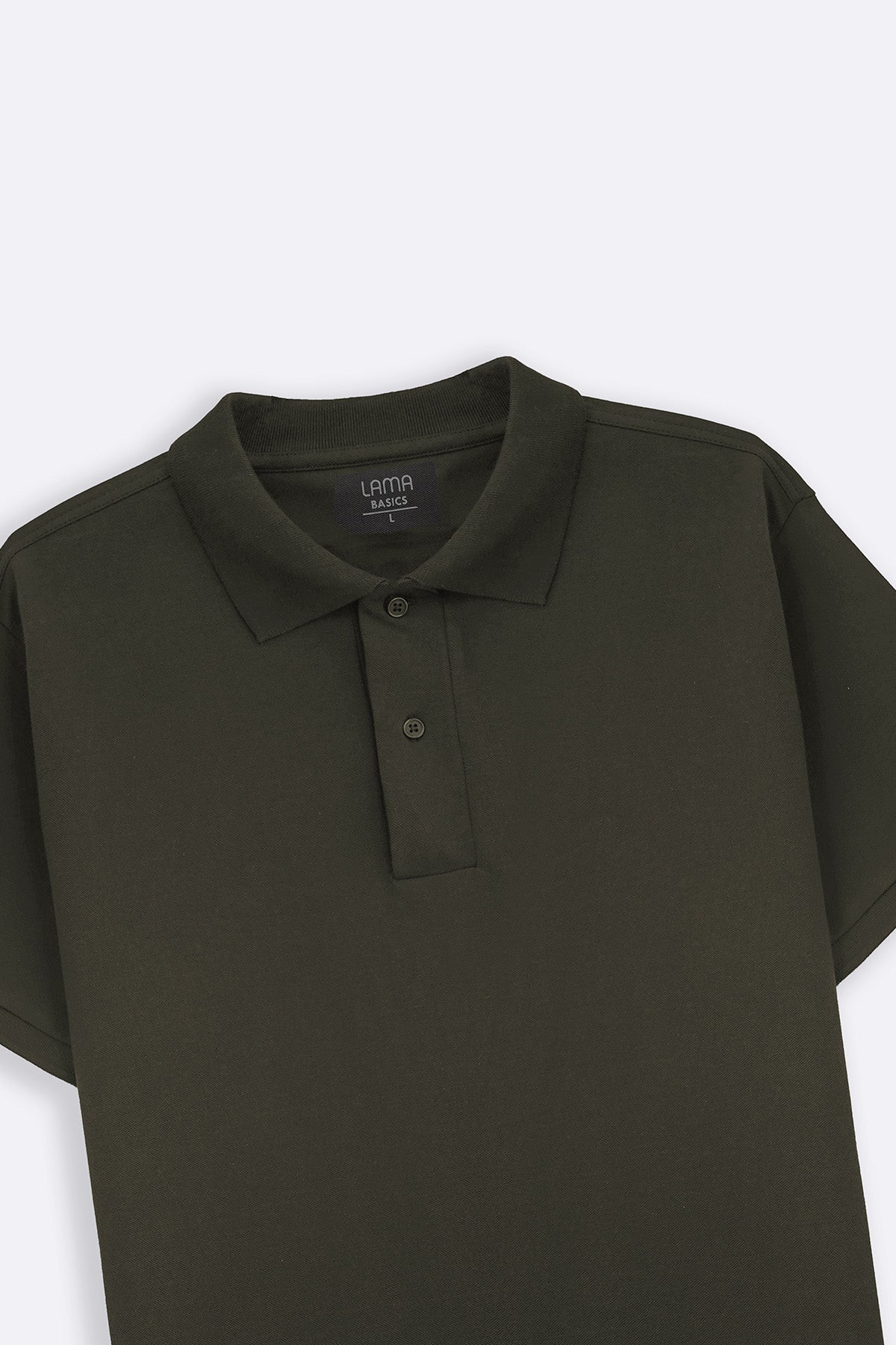 Olive Relaxed Fit Half Sleeve Cotton Polo Shirt