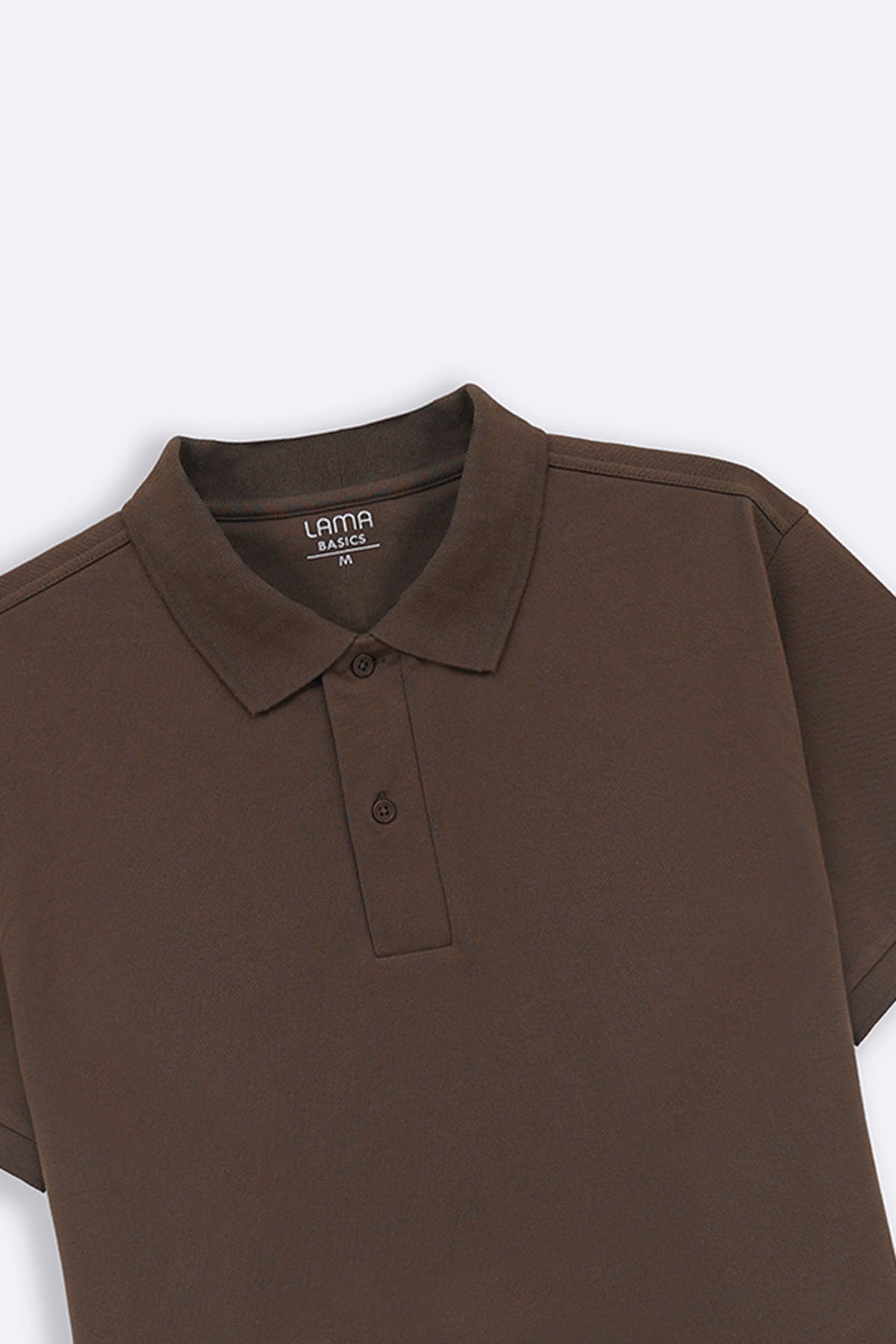 Taupe Relaxed Fit Half Sleeve Cotton Polo Shirt