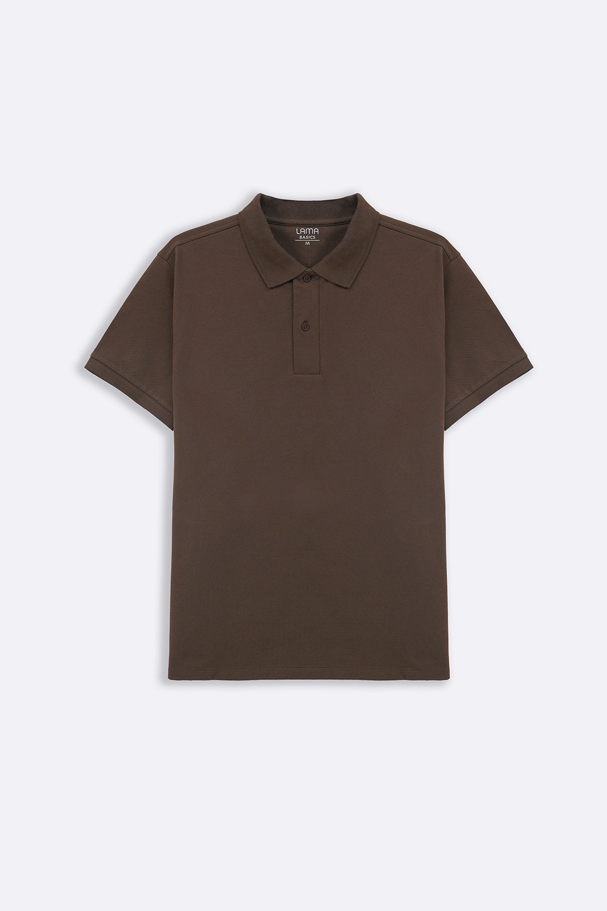 Taupe Relaxed Fit Half Sleeve Cotton Polo Shirt