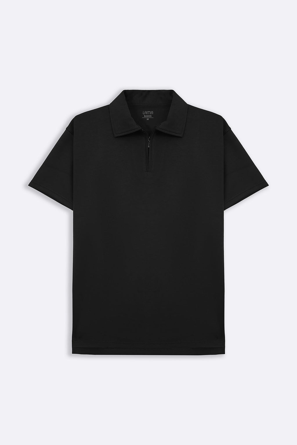 Black Soft Neoprene Zipper Polo - Relaxed Fit – Cool Havn