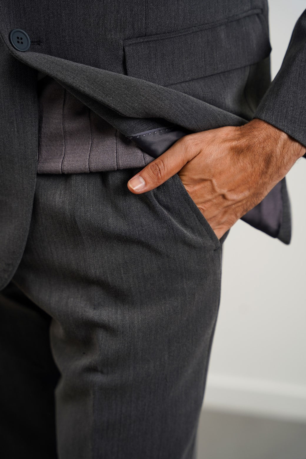 Grey Soft Hand Feel Regular Fit Classic Suit Trousers
