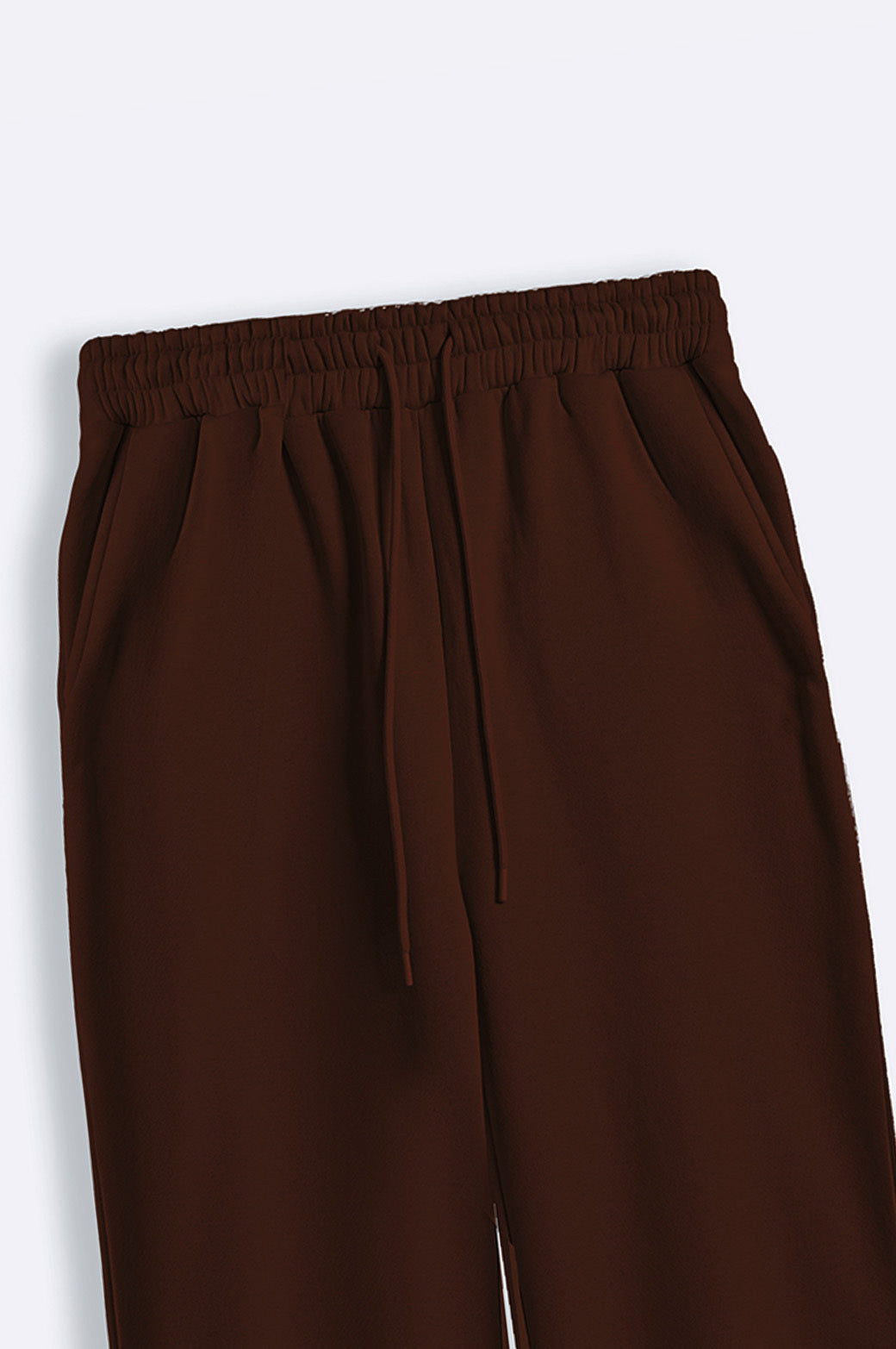 Brown Relaxed Fit Straight-Leg Trousers with Regular Hand Feel