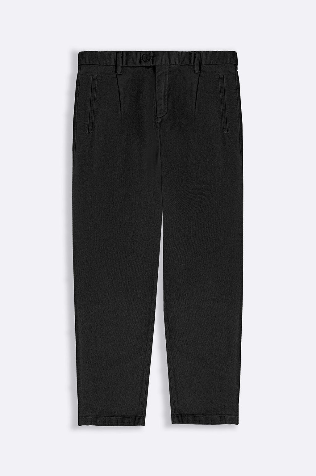 Black Straight Fit Pants with Pleats and Pockets – Cool Havn