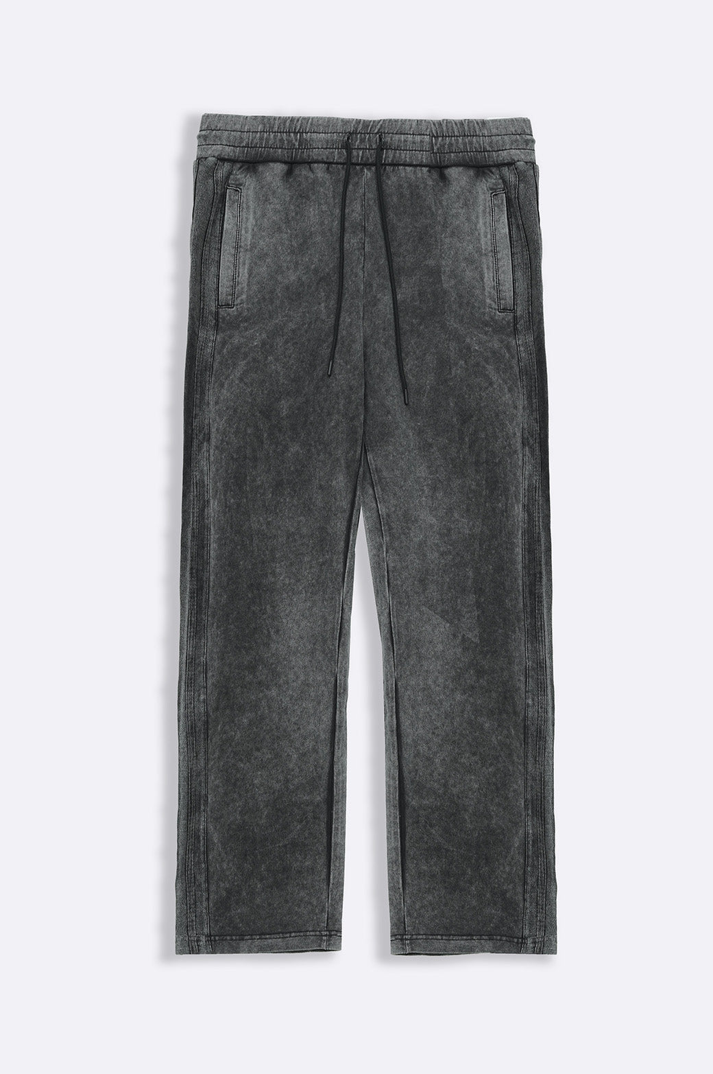 Black Soft Regular Fit Cotton Mix Trousers with Drawstring