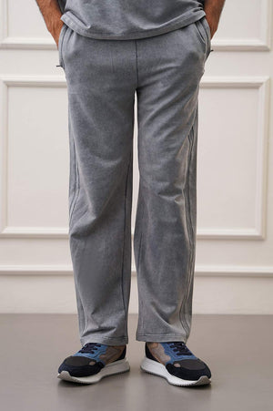 Grey Soft Regular Fit Cotton Mix Trousers with Zipper Pockets – Cool Havn