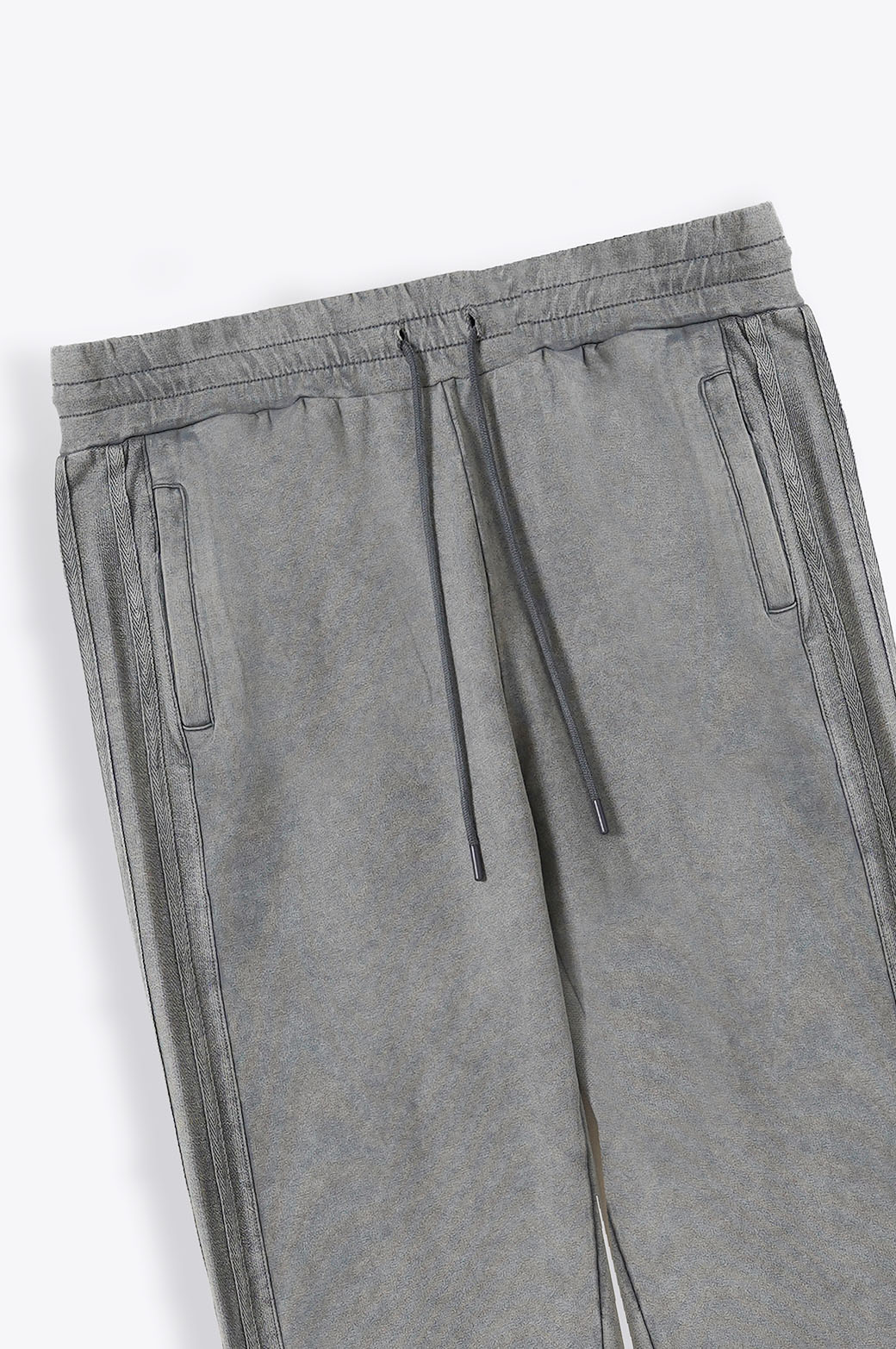 Grey Soft Regular Fit Cotton Mix Trousers with Zipper Pockets