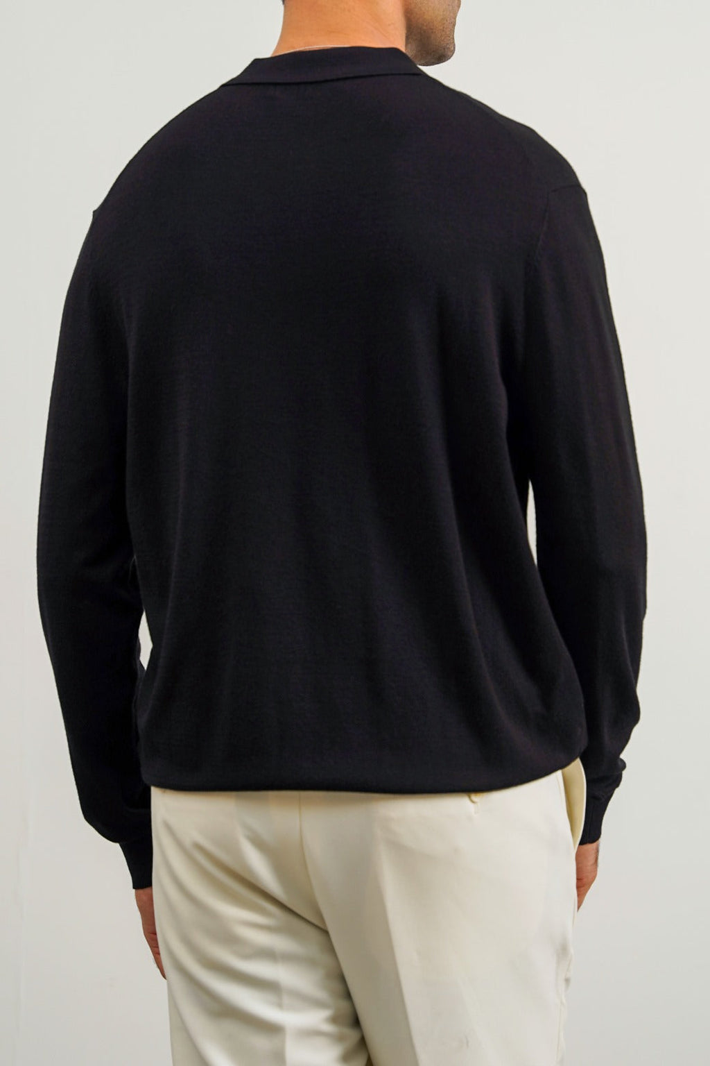 Black Soft Collared Knit Polo Shirt - Regular Fit – Cool Havn