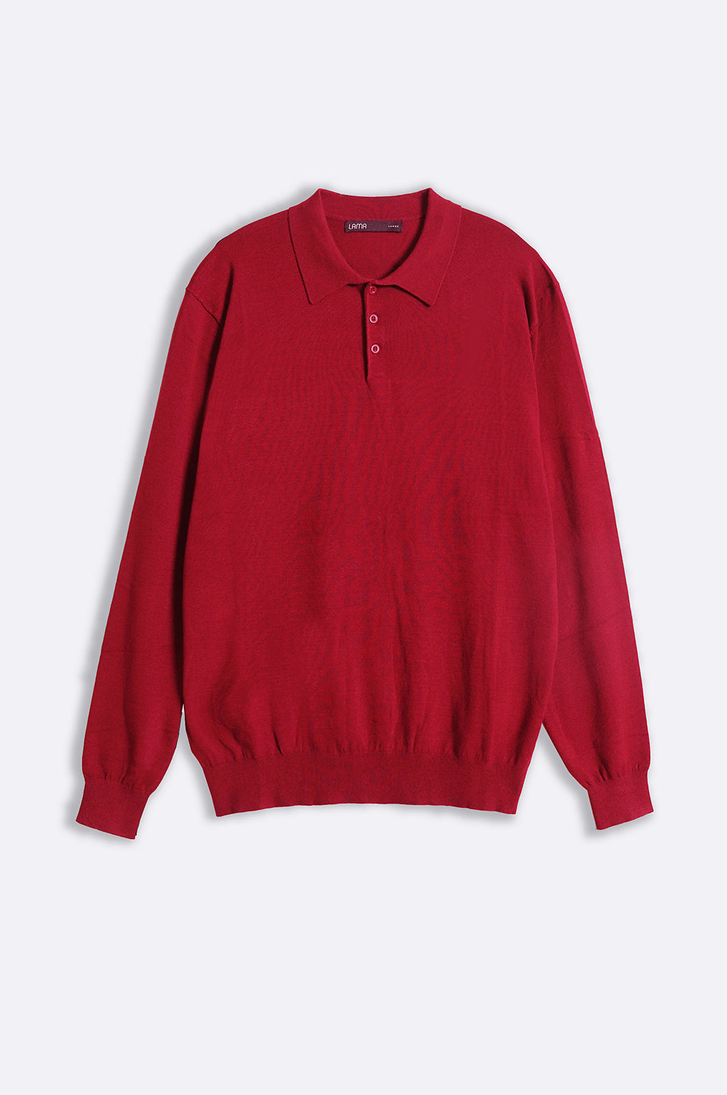 Burgundy Soft Collared Knit Polo Shirt - Regular Fit
