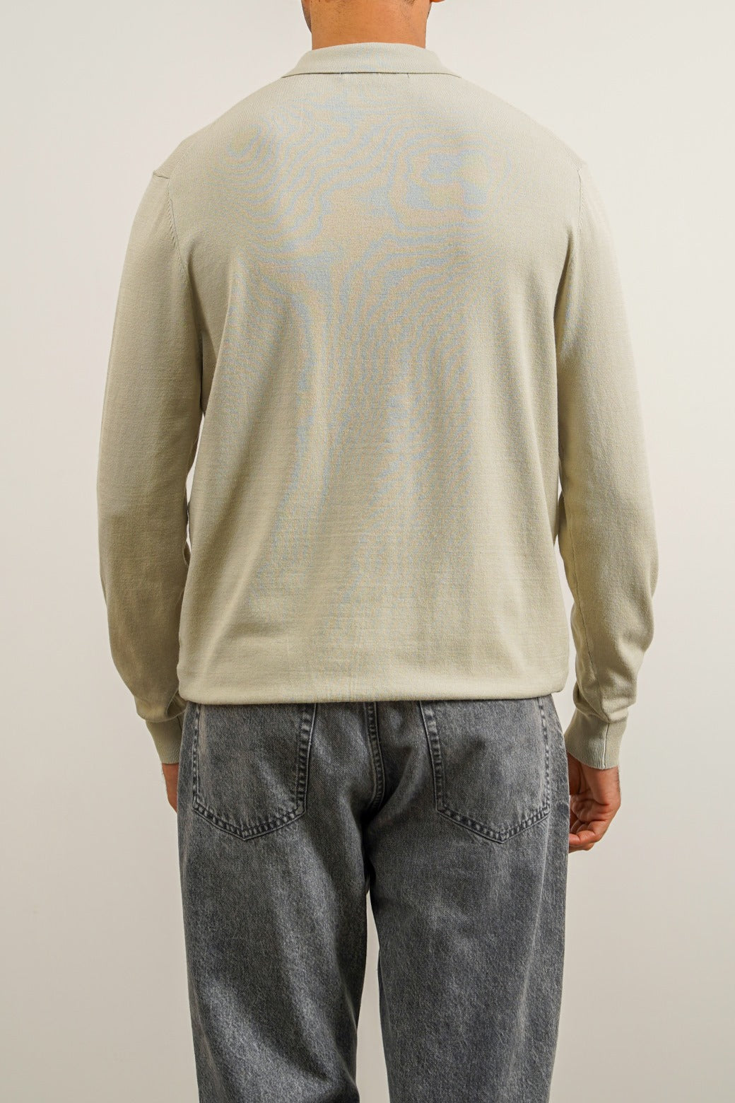 Light Green Soft Regular Fit Collared Knit Polo Shirt
