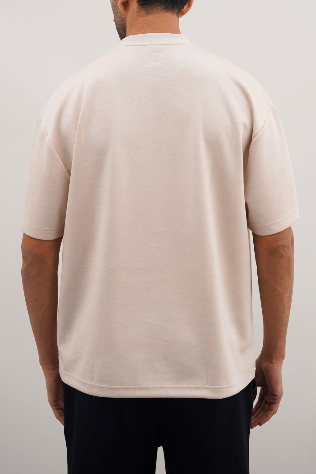 Beige Relaxed Fit Neoprene T-Shirt - Soft Hand Feel – Cool Havn