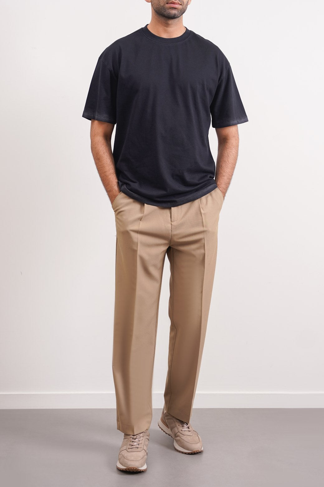 Charcoal Washed Effect Loose Fit Soft T-Shirt