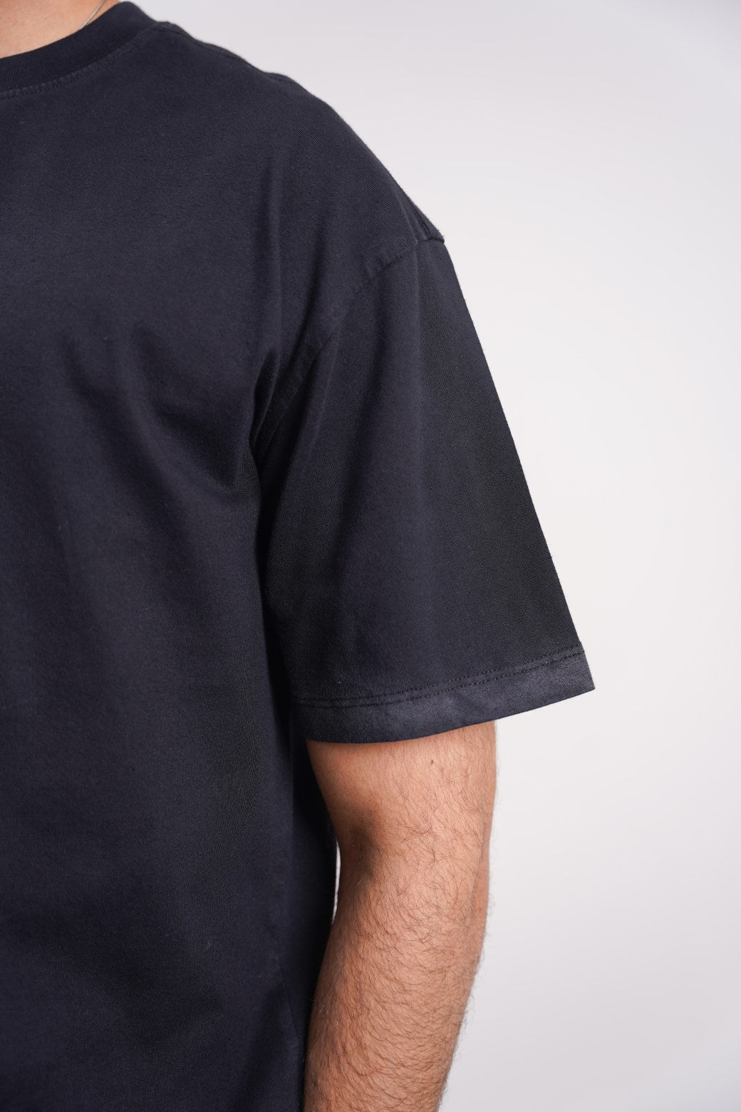 Charcoal Washed Effect Loose Fit Soft T-Shirt