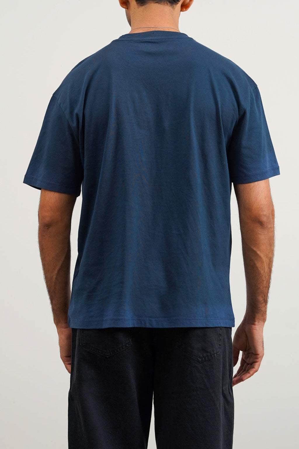Navy Washed Effect Loose Fit Soft Cotton T-Shirt – Cool Havn