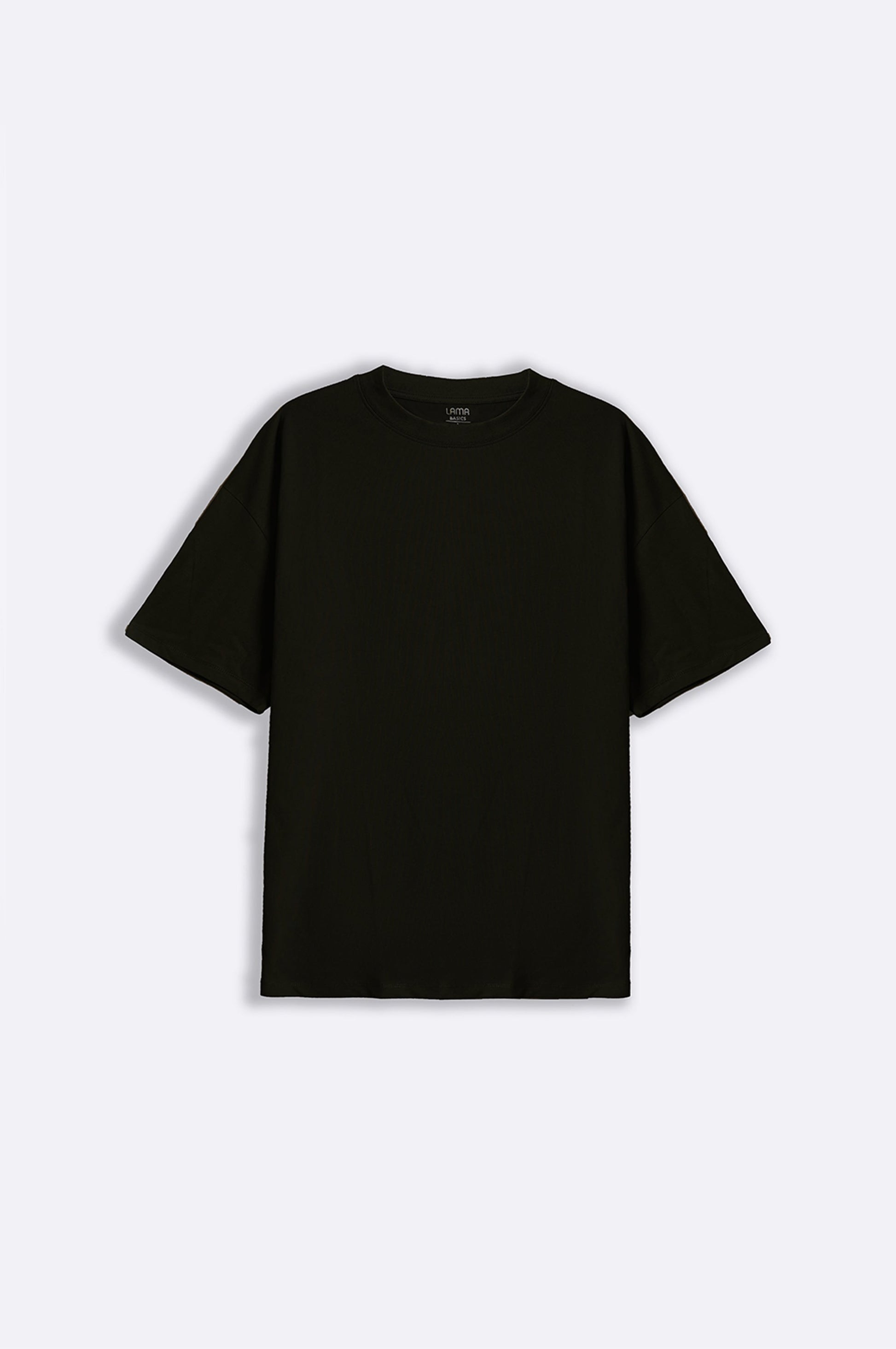 Black Oversized Soft Crewneck Tee