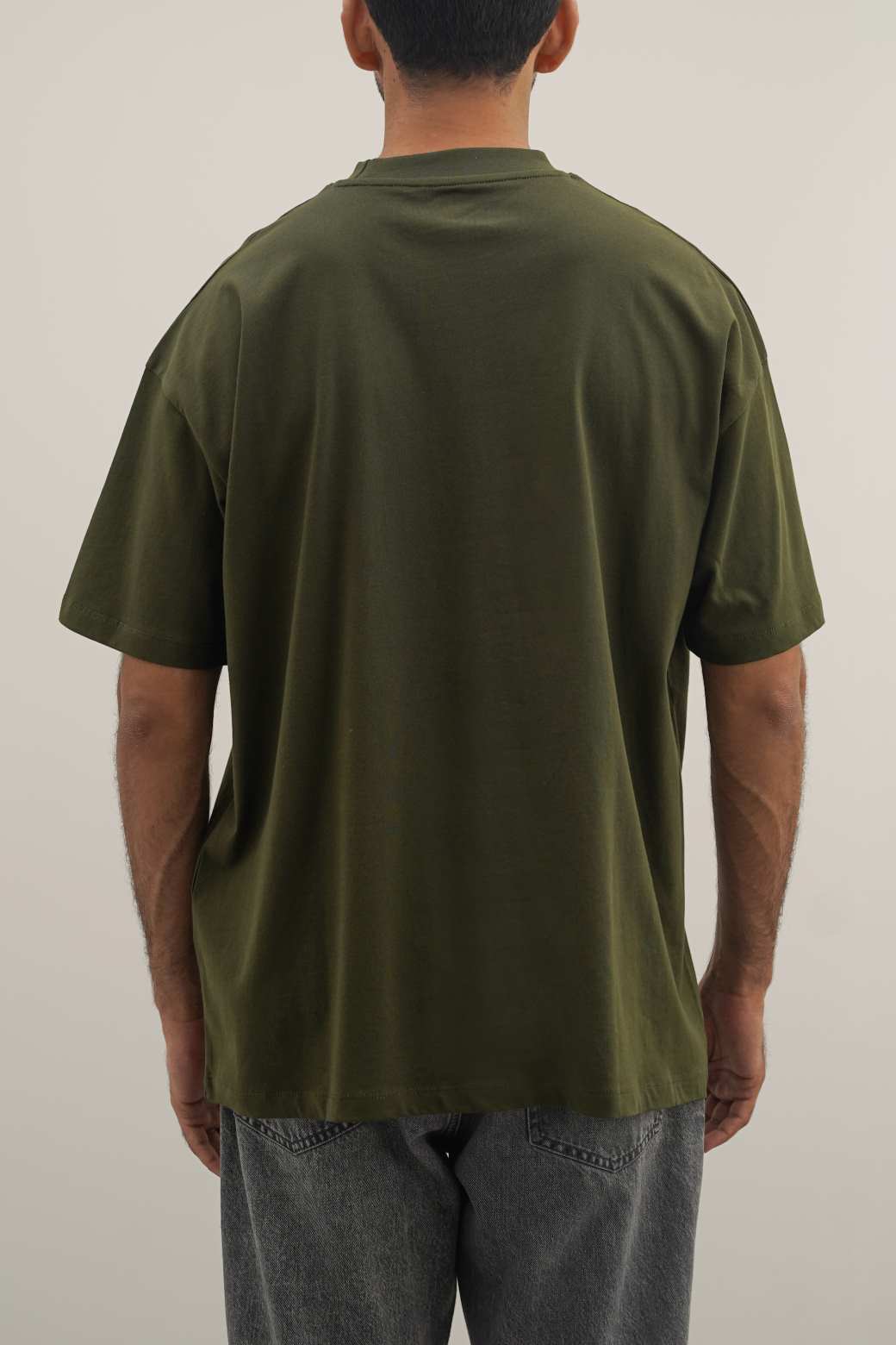 Dark Olive Oversized Soft Crewneck Tee