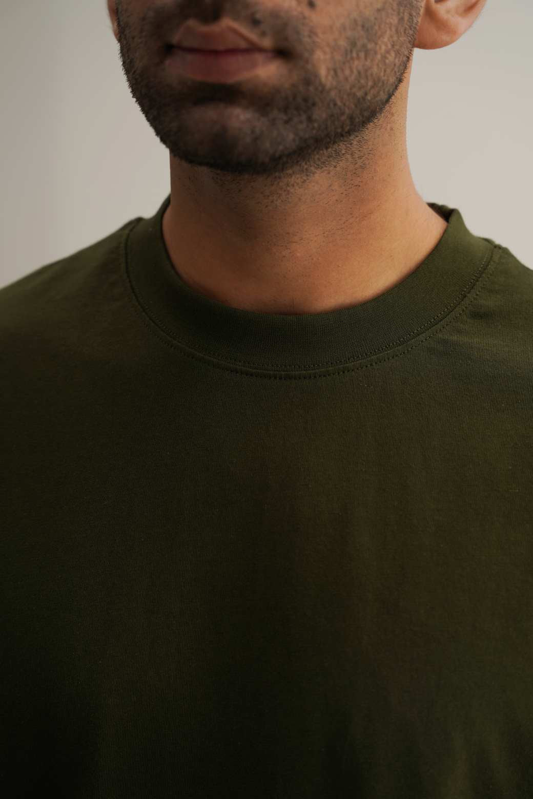 Dark Olive Oversized Soft Crewneck Tee