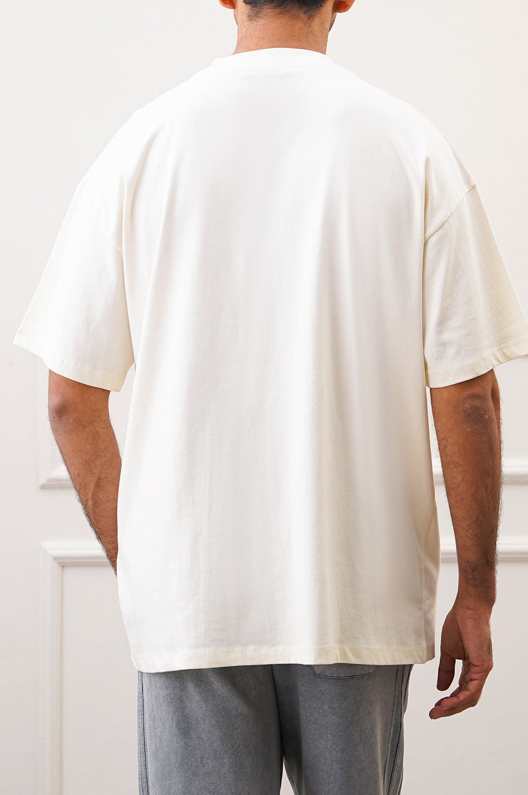 Ivory Soft Oversized Crewneck Tee