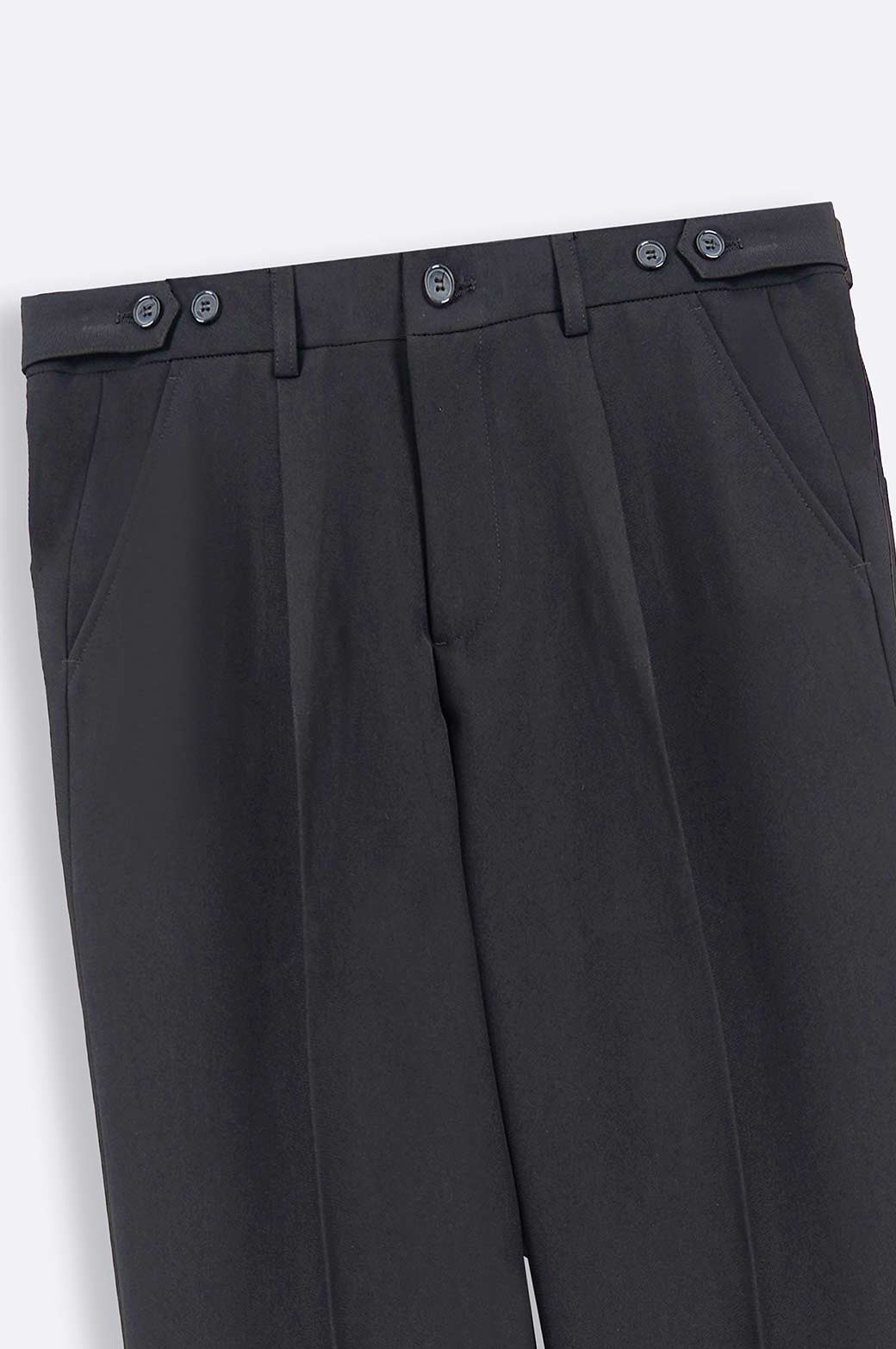 Black Soft Tailored Adjustable Pants