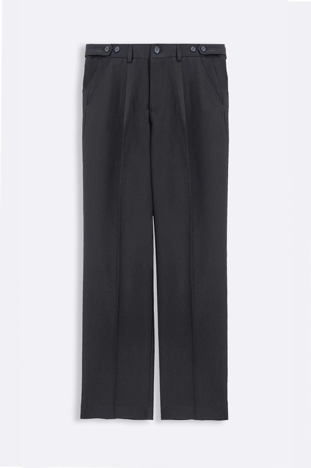 Black Soft Tailored Adjustable Pants