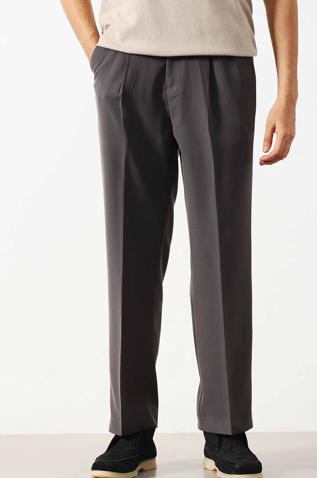 Dark Grey Soft Tailored Adjustable Pants