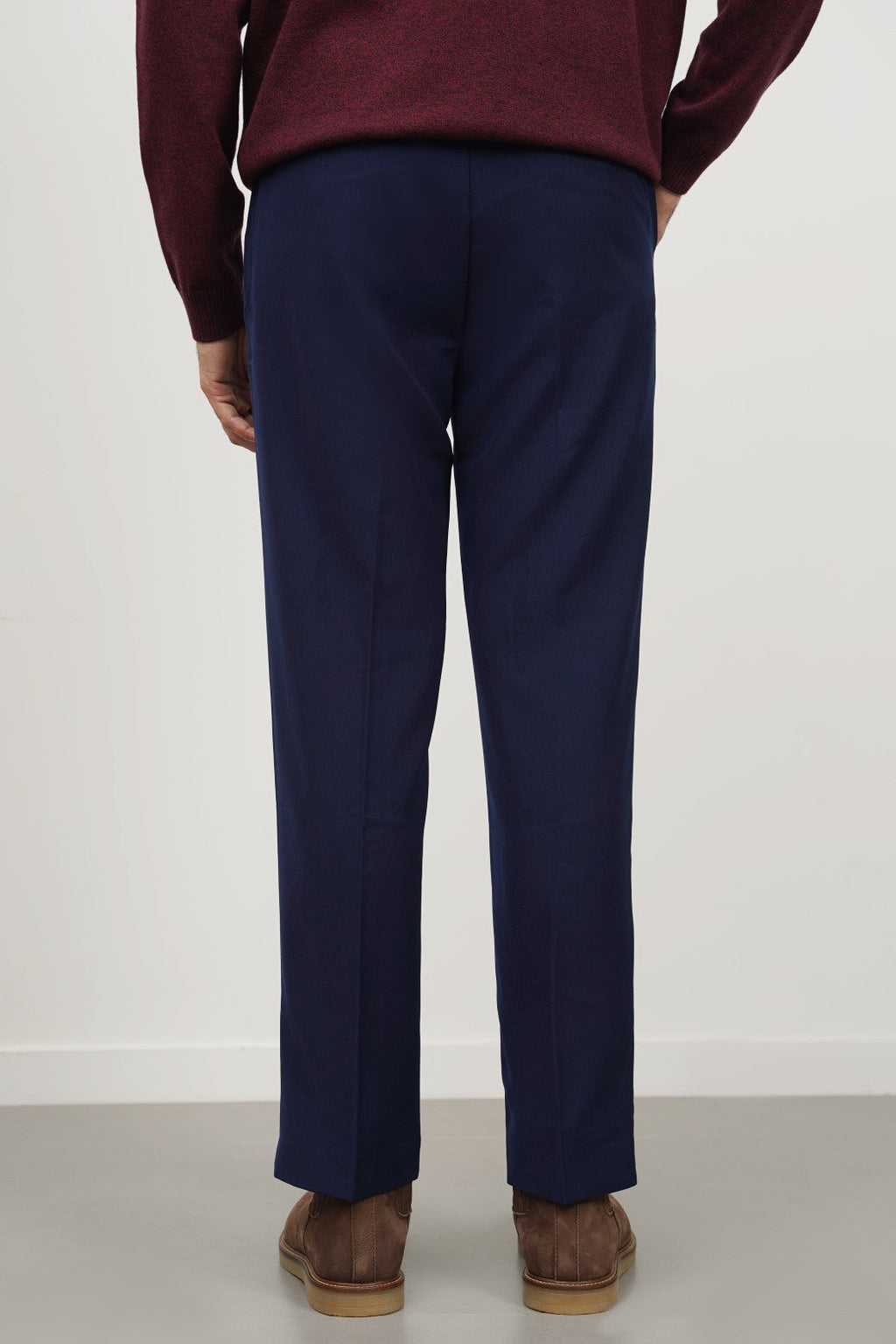 Navy Soft Terry Tailored Adjustable Pants with Elasticated Waistband and Front Pleat – Cool Havn