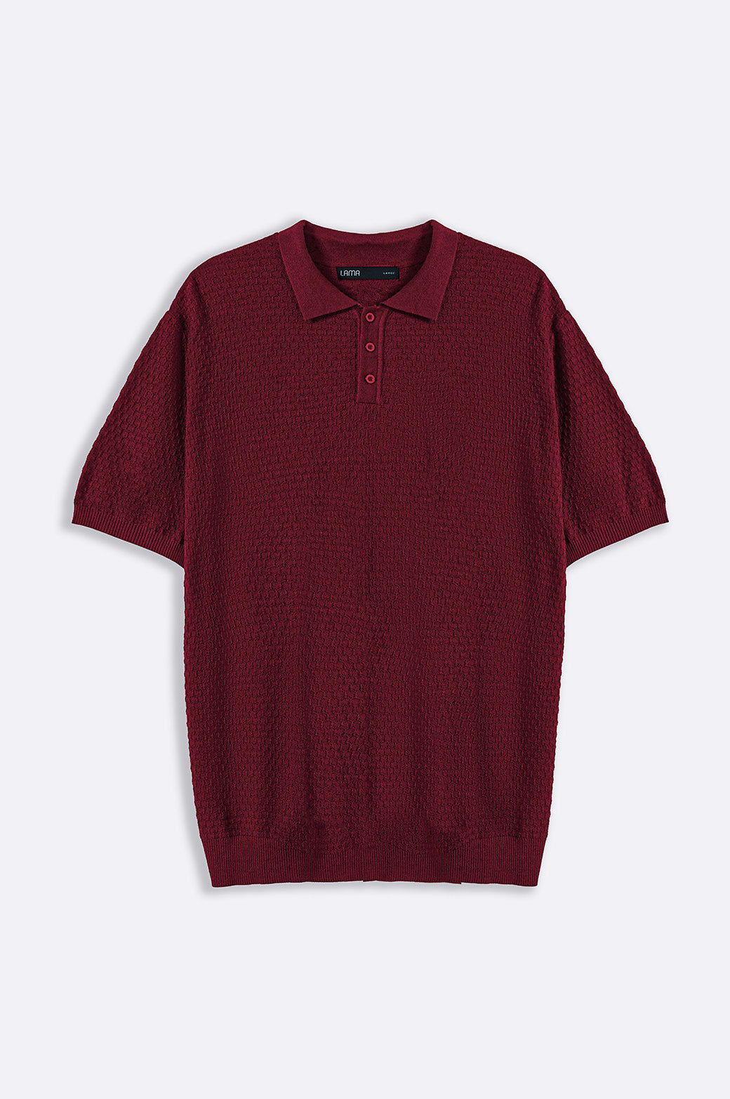 Burgundy Soft Textured Regular Fit Polo Shirt