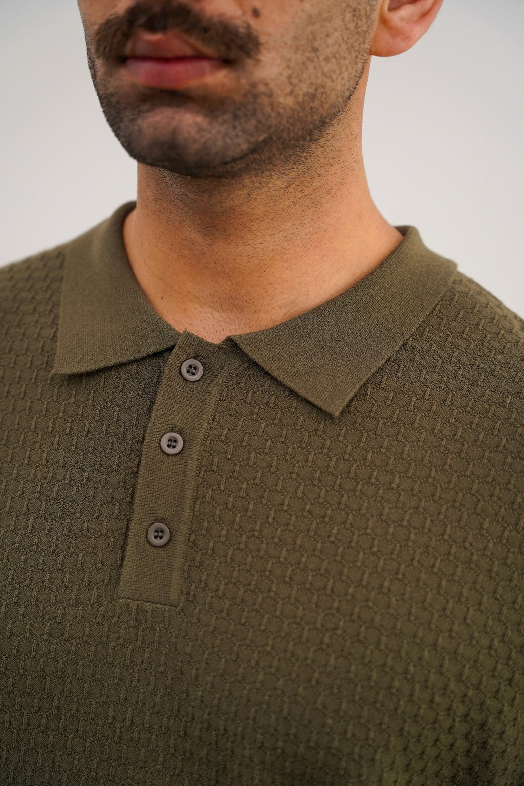Dark Green Soft Textured Regular Fit Polo Shirt