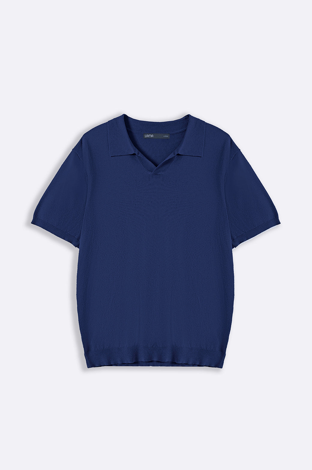 Navy Soft Textured Relaxed Fit Polo Shirt