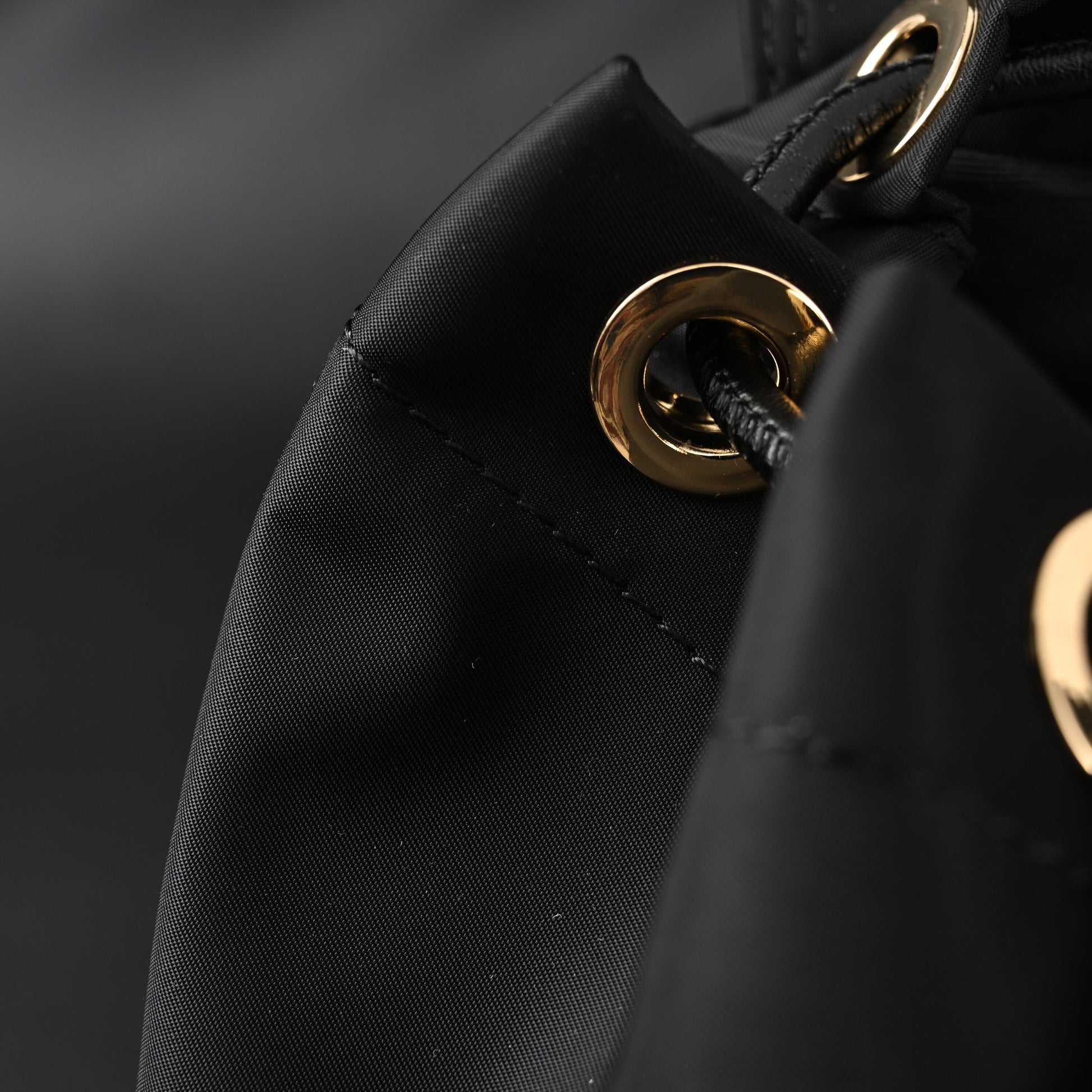 Burberry The Rucksack – Black Nylon & Leather Backpack with Gold-Tone Hardware