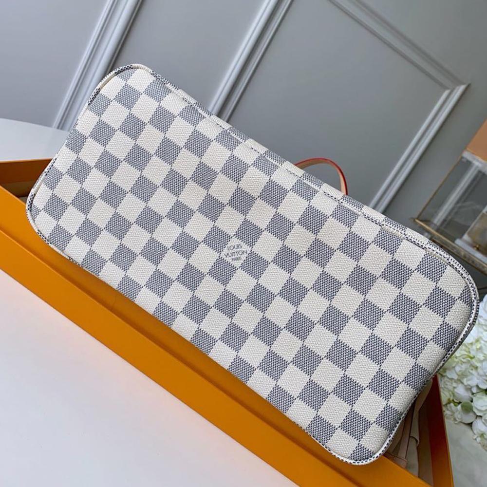 Louis vuitton NEVERFULL MM damier azur Beige