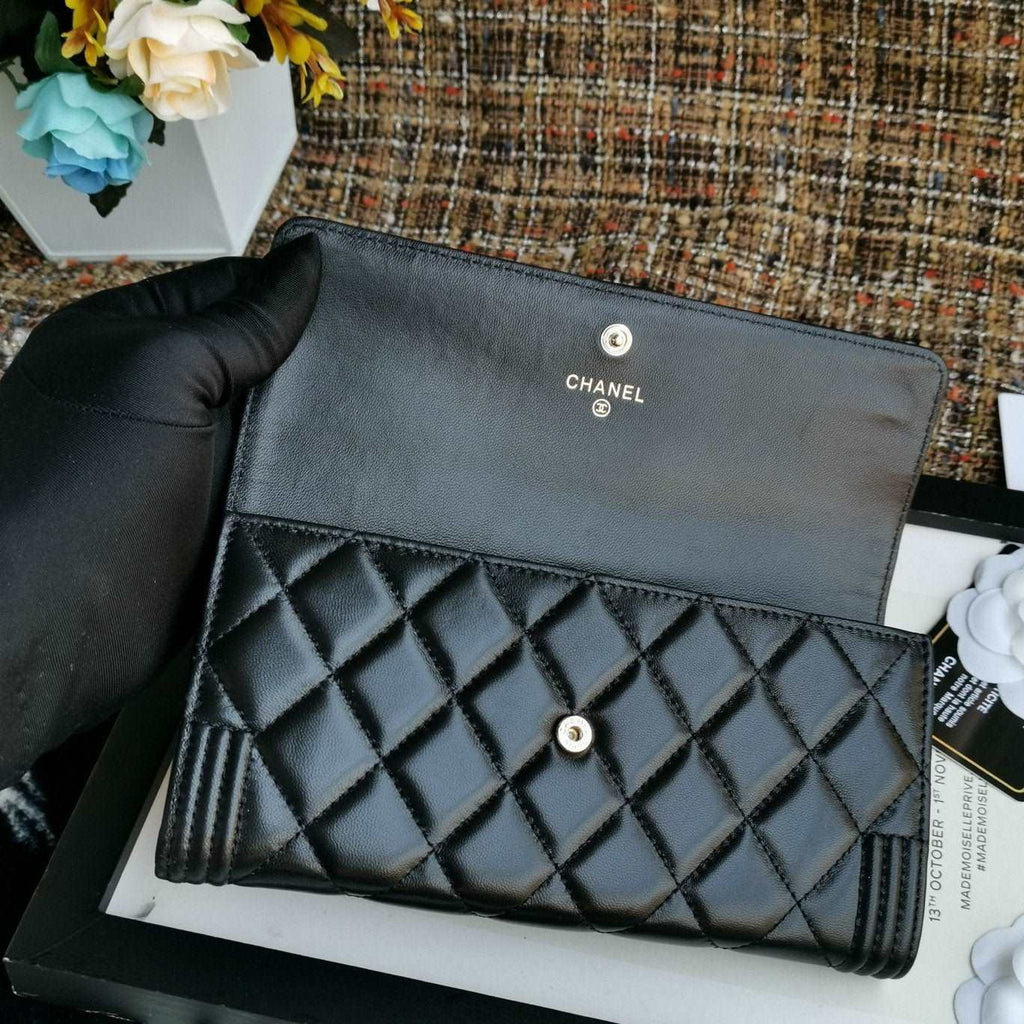 Chanel Boy long Flap Wallet Lambskin