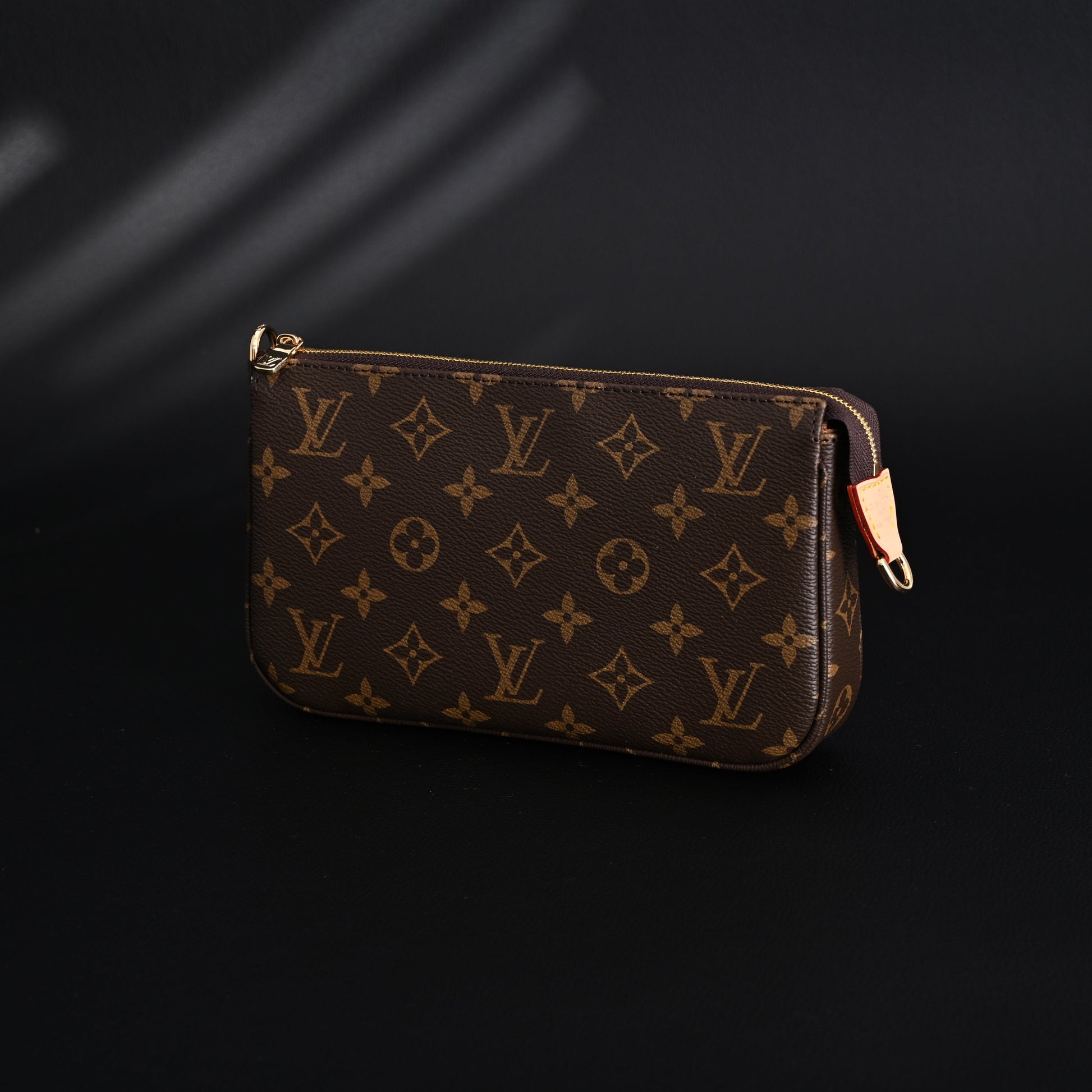 Louis Vuitton Pochette Accessoires Monogram Canvas Clutch Bag – Brown with Gold Chain (M82766)