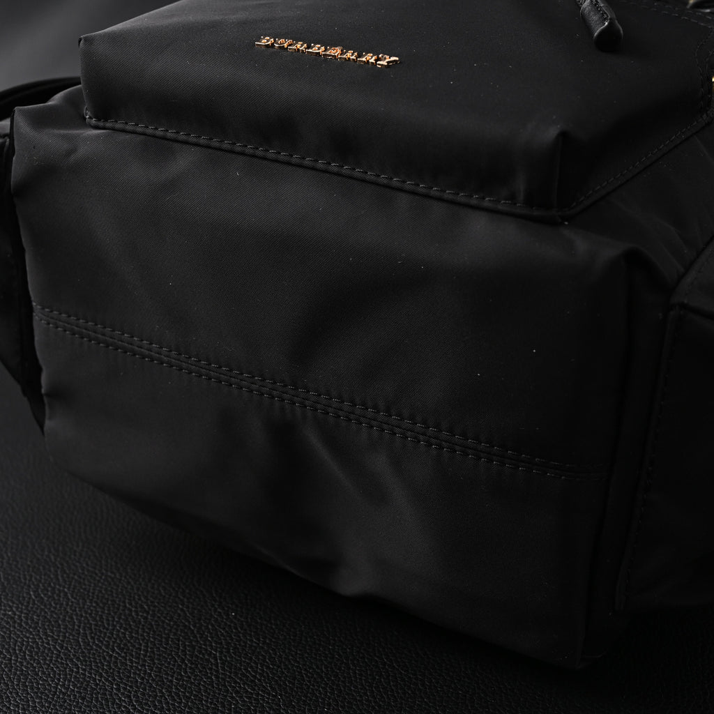 Burberry The Rucksack – Black Nylon & Leather Backpack with Gold-Tone Hardware