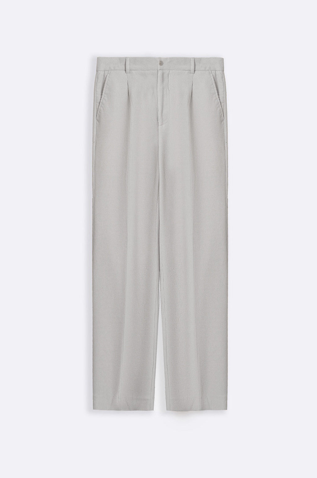 Beige Pleated Regular Fit Textured Trousers – Cool Havn