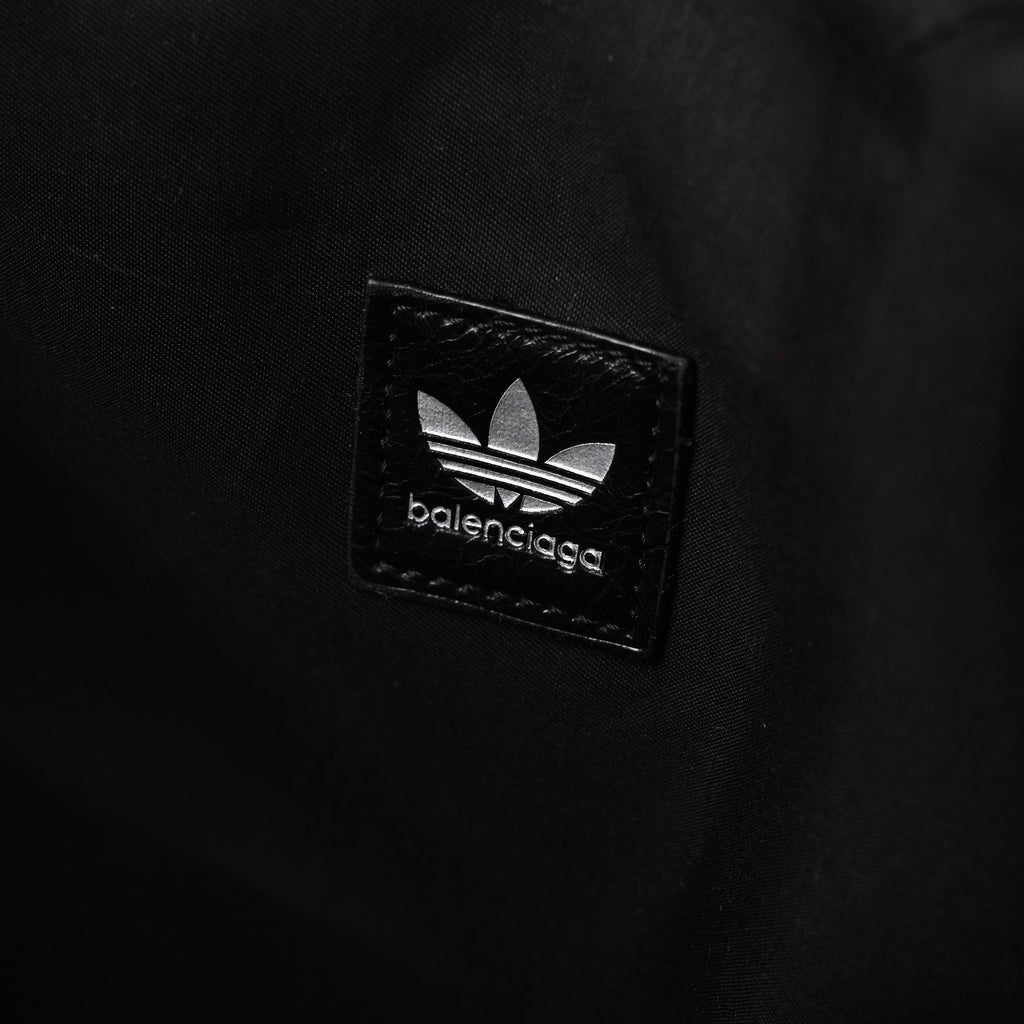 Balenciaga x adidas Large Duffel Travel Bag – Black & Green with Trefoil Logo and Triple Stripes