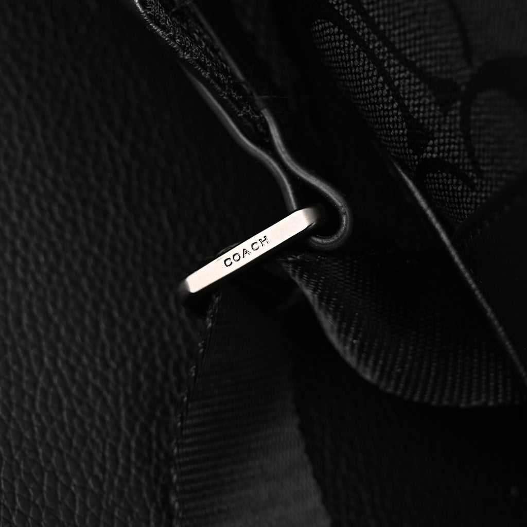 Coach West Backpack – Signature Canvas in Black/Grey