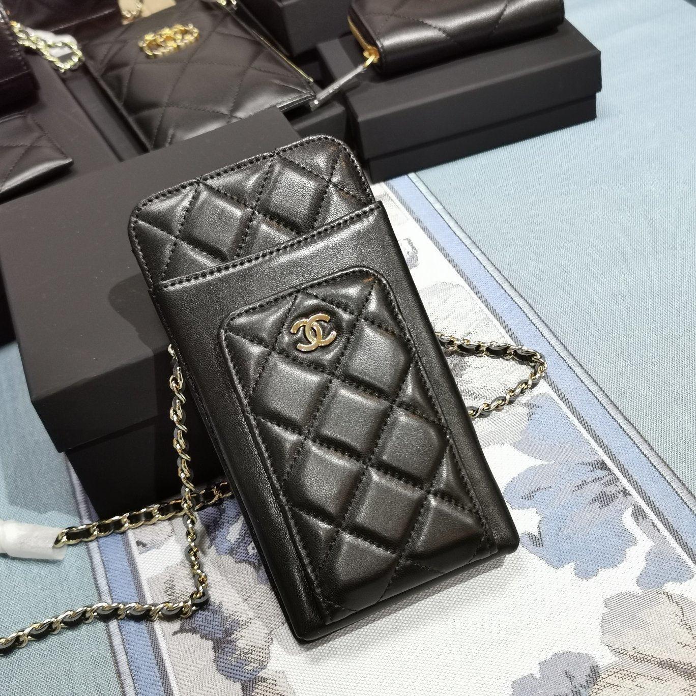 Chanel lambskin phone holder