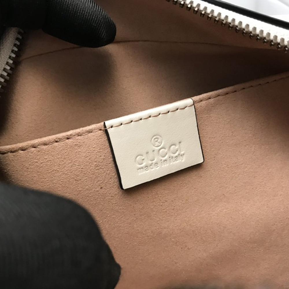 GG Marmont small matelassé shoulder bag white