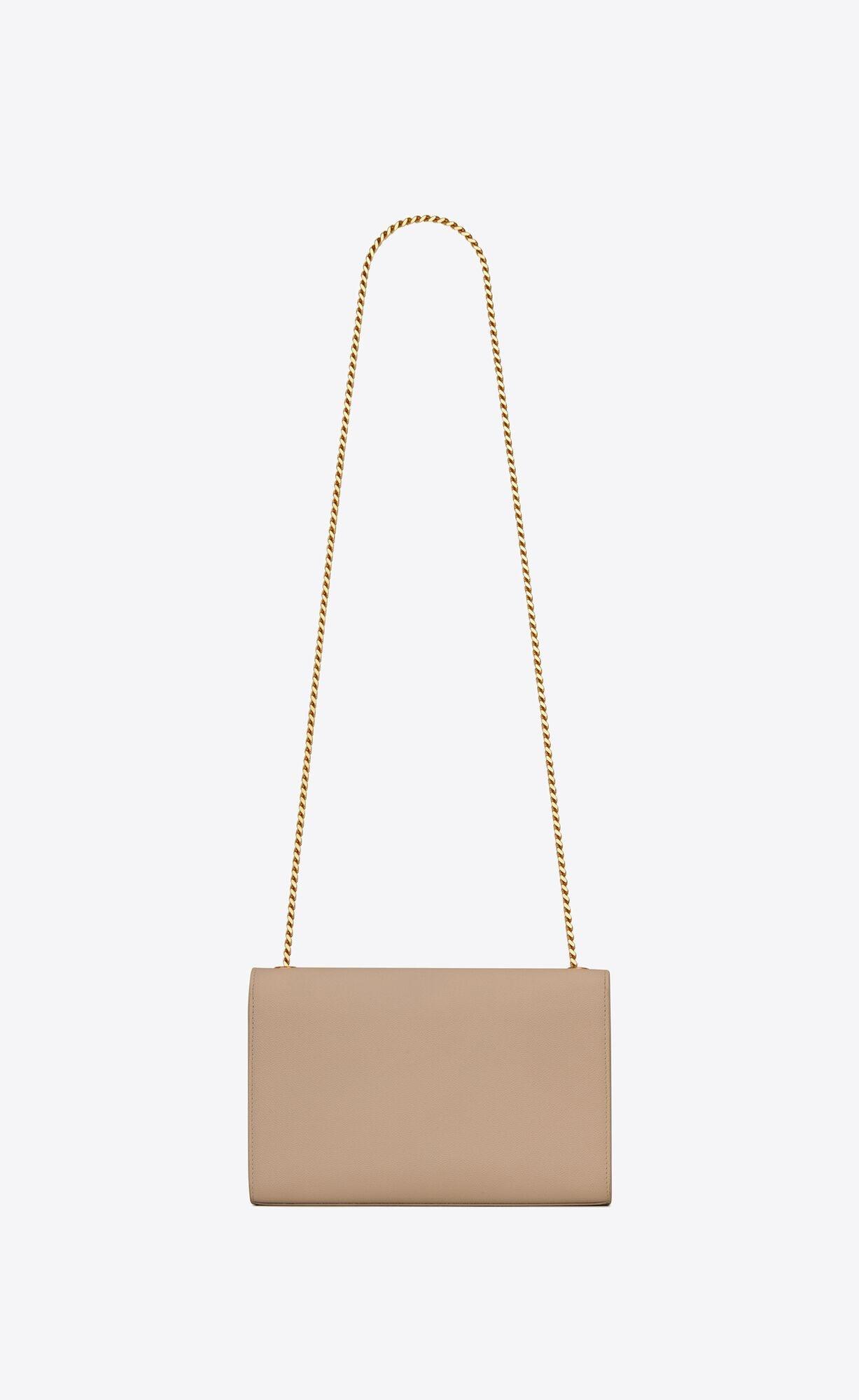 YSL Kate Medium Chain Bag In Grain De Poudre Embossed Leather