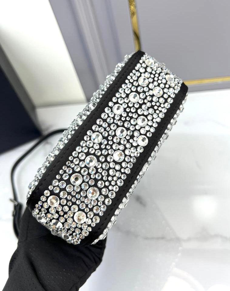 Prada Satin Tote Bag with Crystals