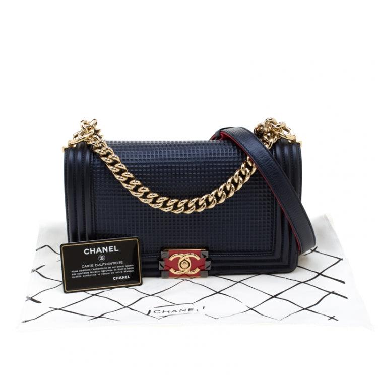 Chanel Cube embossed Medium Flap boy bag