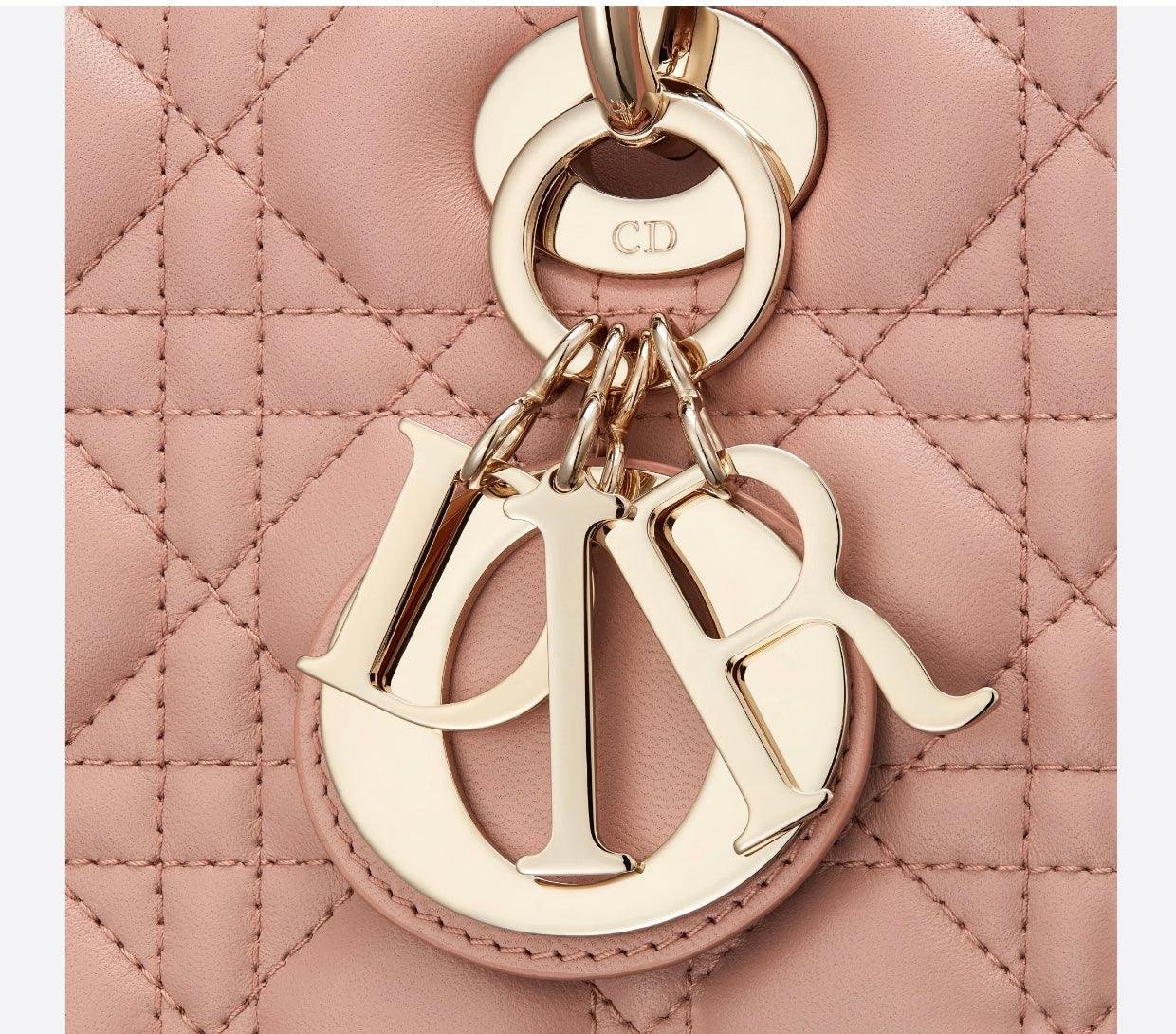 Medium Lady Dior Bag Blush Cannage Lambskin