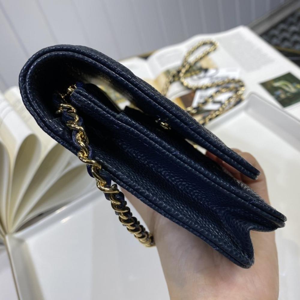 Chanel WOC iridescent Blue caviar